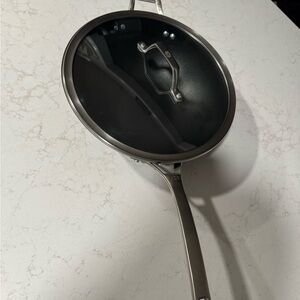 Calphalon Stainless Steel Sauté Pan with Glass Lid - Black Interior